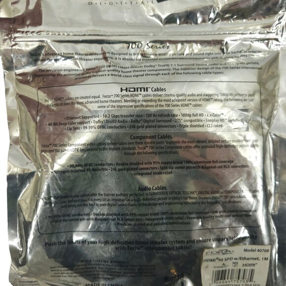 Forza 700 Series HDMI High Speed With Ethernet Cable 1 Meter Model 40708 - Picture 9 of 11